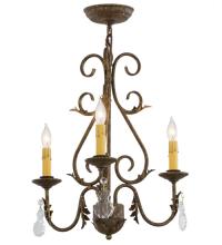 2nd Avenue Designs White 115925 - 18&#34; Wide French Elegance 3 Light Chandelier