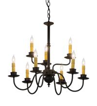 2nd Avenue Designs White 118938 - 22&#34;W Ean 2 Tier 9 LT Chandelier