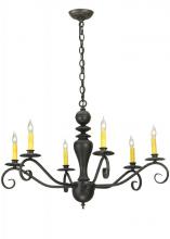 2nd Avenue Designs White 127878 - 33&#34; Wide Emory 6 Light Chandelier