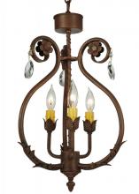 2nd Avenue Designs White 132457 - 12&#34;W Antonia 3 LT Chandelier