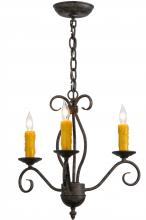 2nd Avenue Designs White 148750 - 18&#34;W Sienna 3 LT Chandelier