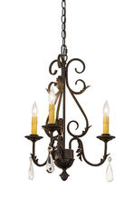 2nd Avenue Designs White 173174 - 18&#34; Wide French Elegance 3 Light Chandelier