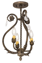 2nd Avenue Designs White 174340 - 12&#34;W Antonia 3 LT Chandelier