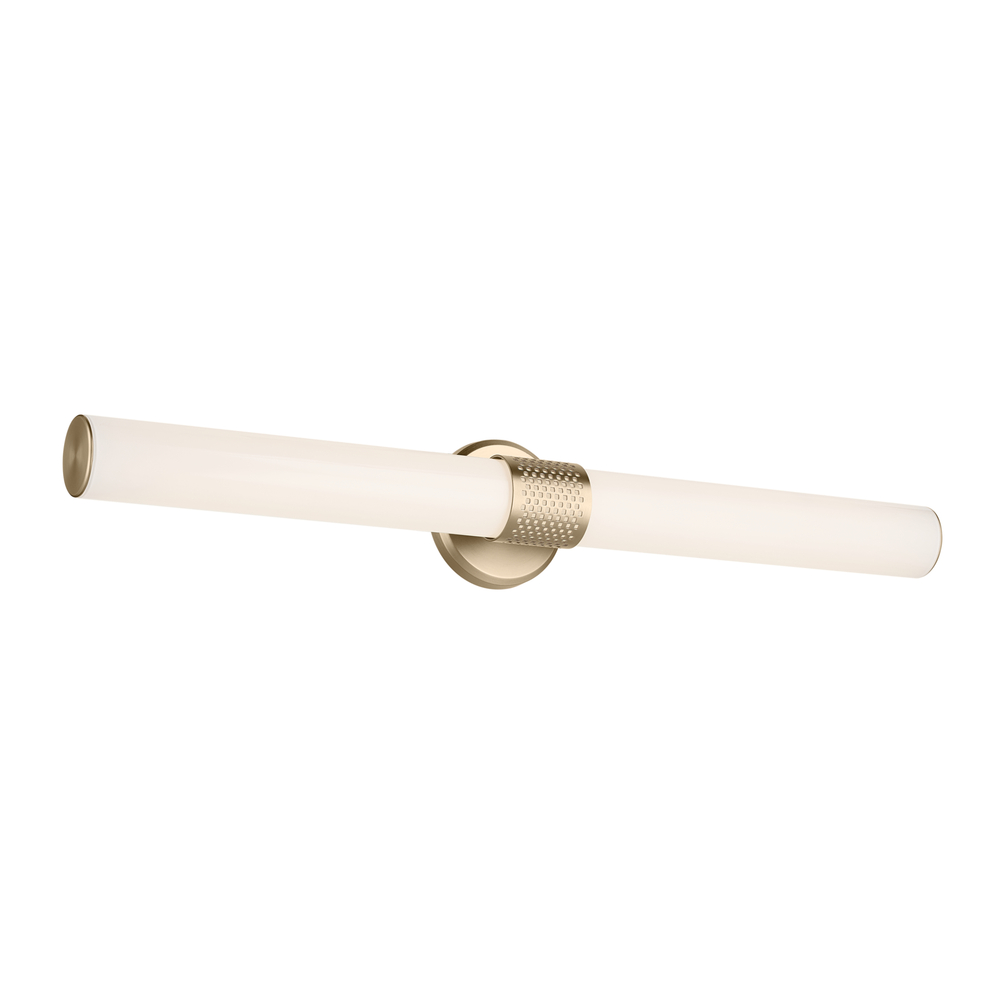 Sashi 32" Bath Bar Large LED with White Glass in Champagne Bronze
