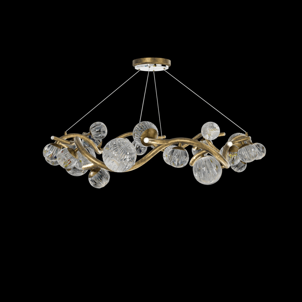 Audacity LED 3000K/3500K/4000K/5000K Indoor Hanging Lighting in French Gold with Radiance® Crysta