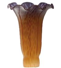 Meyda Green 10168 - 3&#34;W x 5&#34;H Amber/Purple Lily Shade