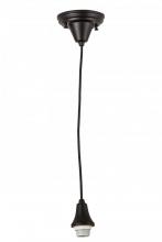 Meyda Green 103441 - 5&#34;W Textured Black 1 LT Pendant Hardware