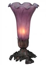 Meyda Green 11336 - 7.5&#34; High Lavender Pond Lily Mini Lamp