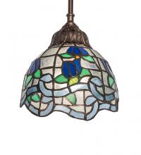 Meyda Green 115802 - 7&#34; Wide Roseborder Mini Pendant