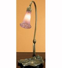 Meyda Green 12615 - 16&#34; High Lavender Pond Lily Mini Lamp