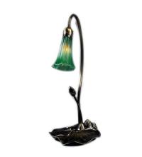 Meyda Green 12859 - 16" High Green Pond Lily Mini Lamp