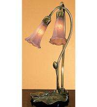 Meyda Green 13209 - 16&#34; High Lavender Pond Lily 2 LT Accent Lamp
