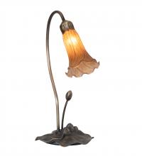 Meyda Green 13703 - 16&#34; High Amber Tiffany Pond Lily Accent Lamp