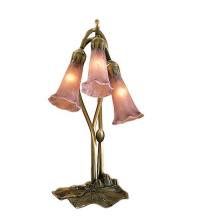 Meyda Green 13863 - 16&#34; High Lavender Pond Lily 3 LT Accent Lamp