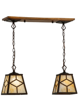 Meyda Green 150975 - 28"L Diamond Craftsman 2 LT Island Pendant