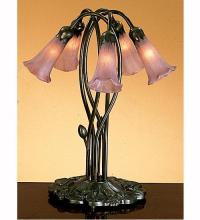 Meyda Green 15127 - 17&#34; High Lavender Pond Lily 5 Light Accent Lamp