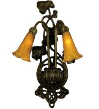 Meyda Green 16608 - 11&#34;W Amber Pond Lily 2 LT Wall Sconce