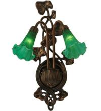 Meyda Green 17092 - 11"W Green Pond Lily 2 LT Wall Sconce