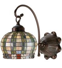 Meyda Green 19012 - 7&#34;W Jeweled Basket Wall Sconce