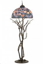 Meyda Green 190745 - 75&#34;H Tiffany Magnolia Floor Lamp