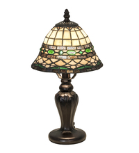 Meyda Green 198767 - 15" High Tiffany Roman Mini Lamp