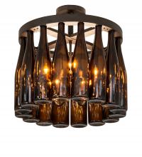 Meyda Green 243695 - 19&#34; Wide Tuscan Vineyard 16 Wine Bottle Chandelier