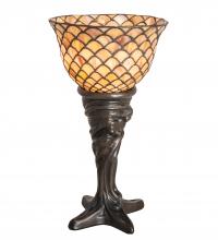 Meyda Green 244877 - 15" High Tiffany Fishscale Mini Lamp