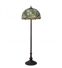 Meyda Green 24496 - 62&#34; High Trillium & Violet Floor Lamp