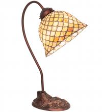 Meyda Green 247821 - 8" Wide Tiffany Fishscale Desk Lamp