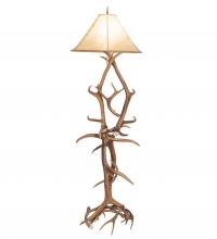 Meyda Green 249118 - 75&#34; High Antlers Elk & Mule Deer Floor Lamp
