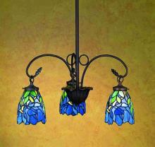 Meyda Green 27412 - 24&#34; Wide Iris 3 Light Chandelier