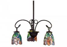 Meyda Green 27416 - 21&#34; Wide Iris 3 Light Chandelier