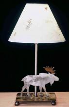 Meyda Green 38855 - 15&#34;H Pressed Foliage Lone Moose Accent Lamp