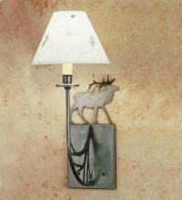 Meyda Green 48444 - 5&#34; Wide Lone Elk Wall Sconce