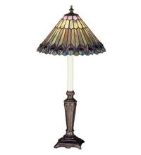 Meyda Green 47840 - 23&#34;H Tiffany Jeweled Peacock Buffet Lamp