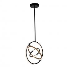 Artcraft AC6740BB - Trilogy Collection Integrated LED Pendant, Black & Brass