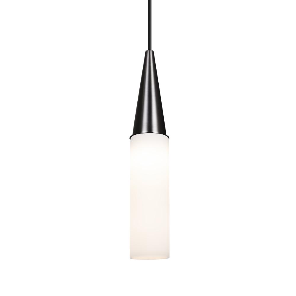 Besa Metro 14 Pendant, Opal Matte, Black Finish, 1x9W LED