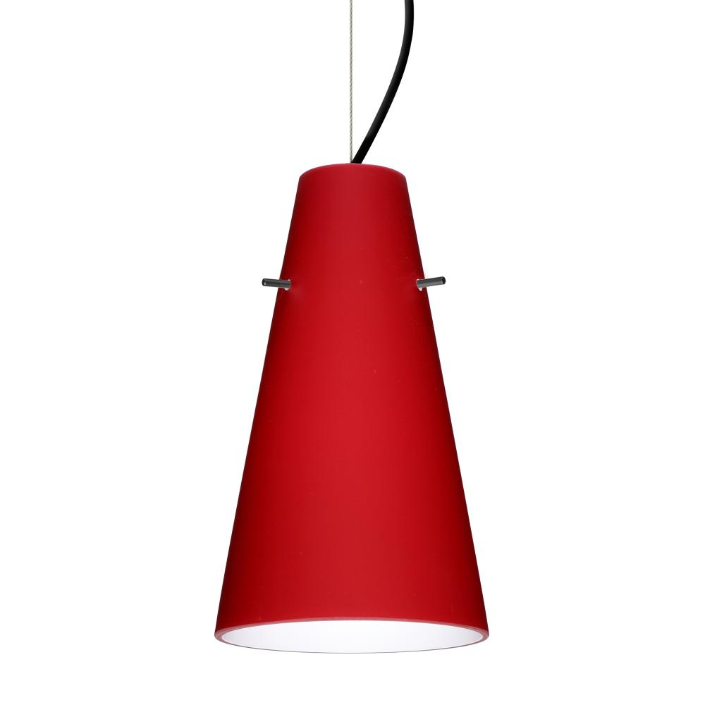 Besa Cierro Cable Pendant Ruby Matte Black 1x100W MAX E26 Base