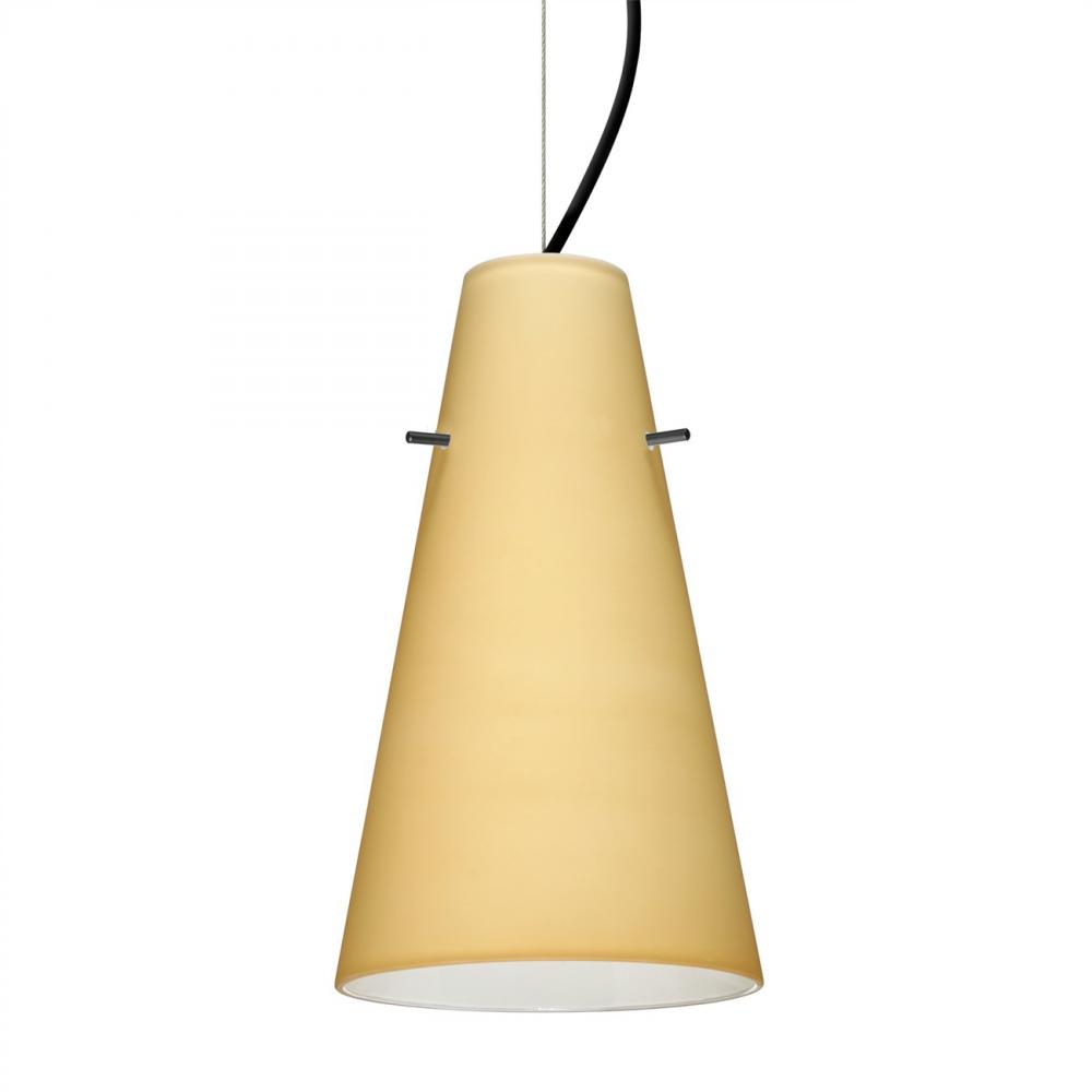 Besa Cierro Cable Pendant Vanilla Matte Black 1x100W MAX E26 Base