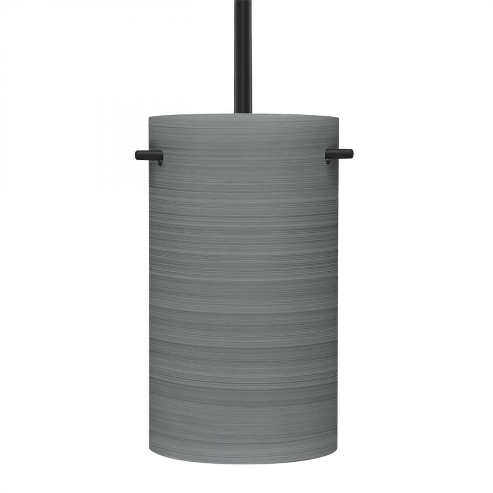 Besa Tamburo 5 Stem Pendant, Titan, Black Finish, 1x100W MAX E26 Base