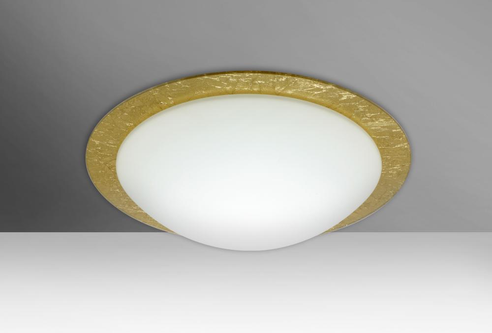 Besa Ceiling Ring 13 White/Gold Foil Ring 1x9W LED