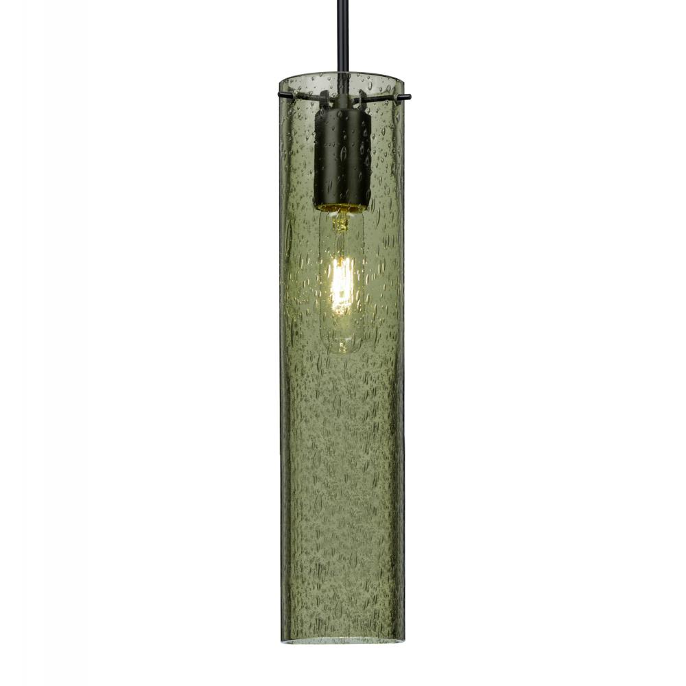 Besa, Juni 16 Pendant For Multiport Canopy, Moss Bubble, Black, 1x4W LED Filament