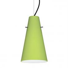 Besa Lighting 1KX-412435-BK - Besa Cierro Cable Pendant Chartreuse Black 1x100W MAX E26 Base