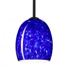 Besa Lighting 1TT-169786-BK - Besa Lucia Stem Pendant Black Blue Cloud 1x75W MAX E26 Base