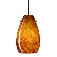 Besa Lighting J-412618-LED-BK - Besa Pera 9 LED Pendant For Multiport Canopy Amber Cloud Black 1x9W LED