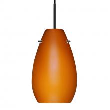 Besa Lighting J-412680-LED-BK - Besa Pera 9 LED Pendant For Multiport Canopy Amber Matte Black 1x9W LED