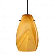 Besa Lighting J-4126HN-LED-BK - Besa Pera 9 LED Pendant For Multiport Canopy Honey Black 1x9W LED