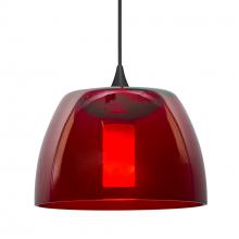 Besa Lighting RXP-SPURRD-LED-BK - Besa Spur Pendant, Red, Black Finish, 1x3W LED
