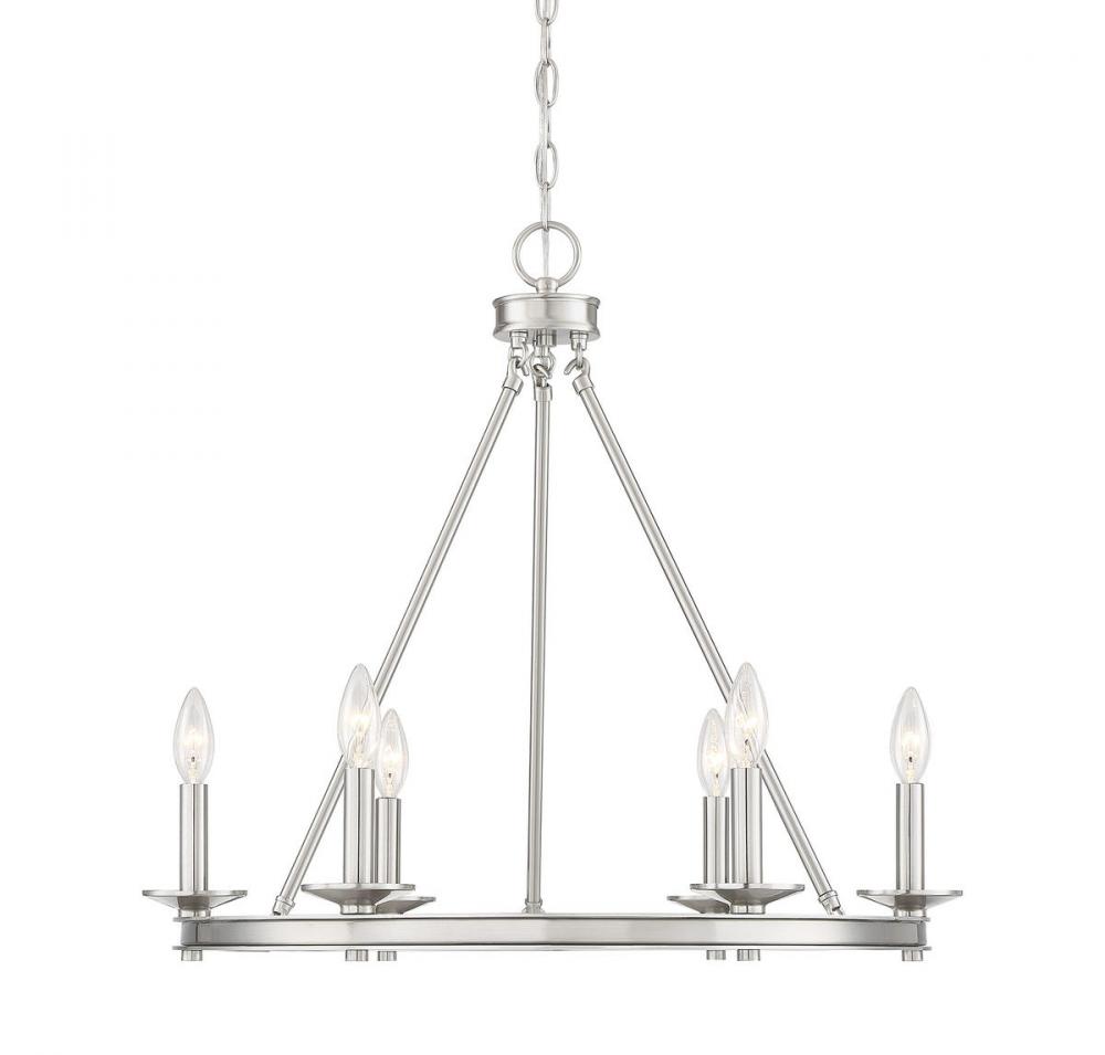 Middleton 6-light Chandelier In Satin Nickel