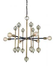 Framburg Limited Editions F-L1048 AB/MBLACK - 6-Light Antique Brass/Matte Black Gamma Chandelier